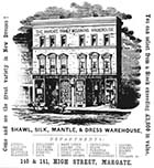 Thos. Bentley Margate Family Mourning Warehouse [advertisment] 140 and 141 High Stree 1866 | Margate History